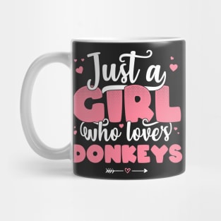 Just A Girl Who Loves donkeys - Cute donkey lover gift graphic Mug